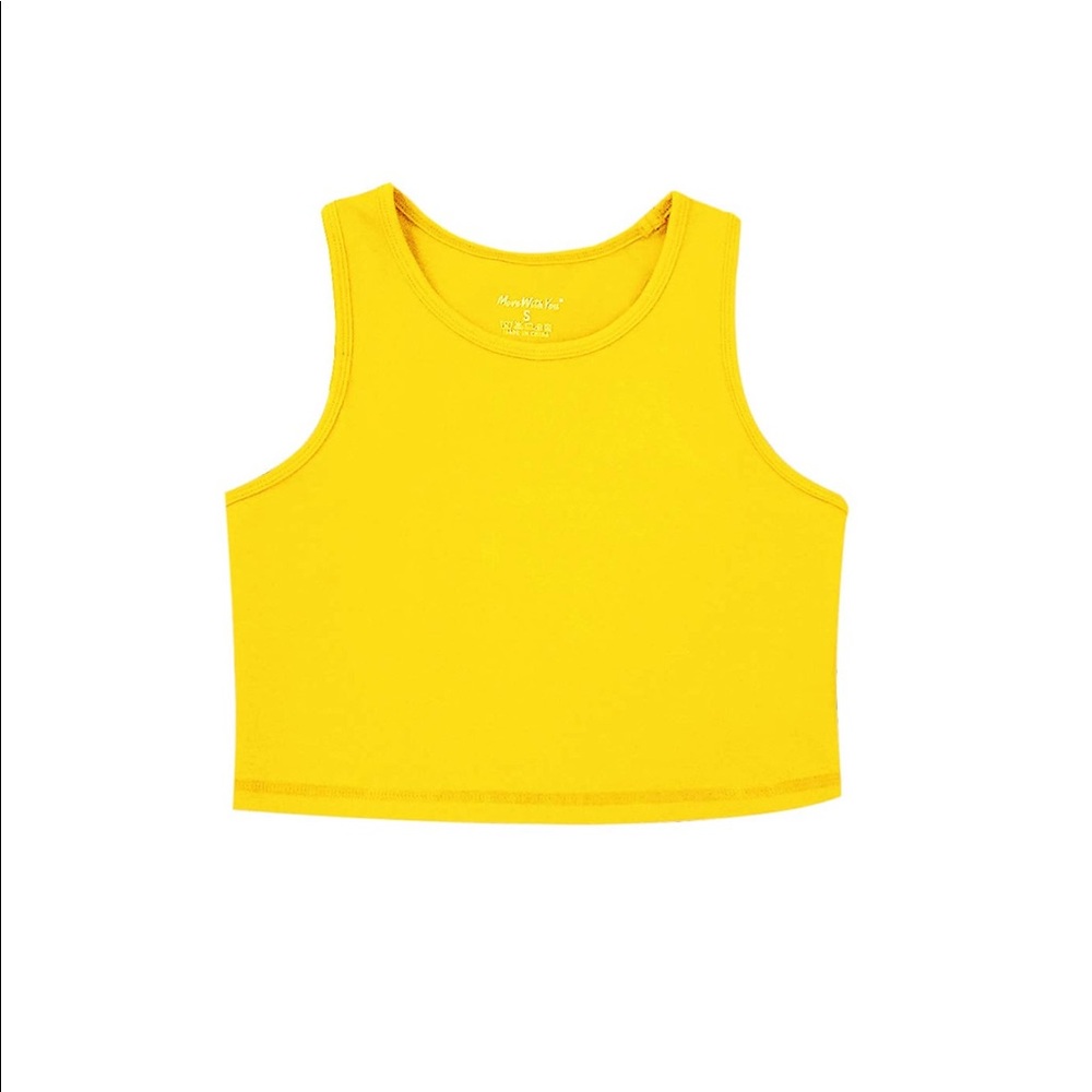 Yellow Exercise Crop Top